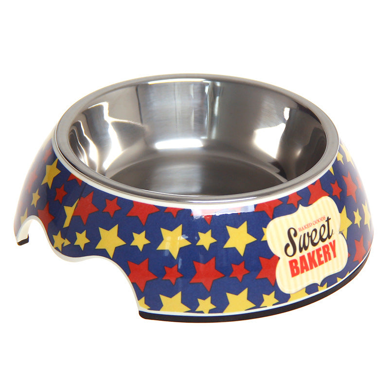 Cuenco para mascotas de acero inoxidable de doble uso antideslizante