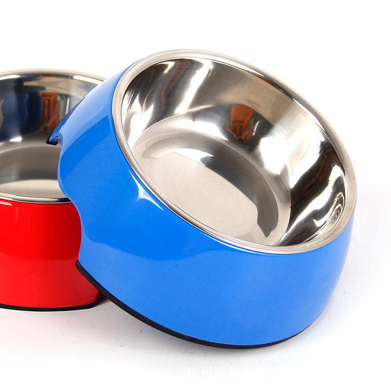 Cuenco para mascotas de acero inoxidable de doble uso antideslizante
