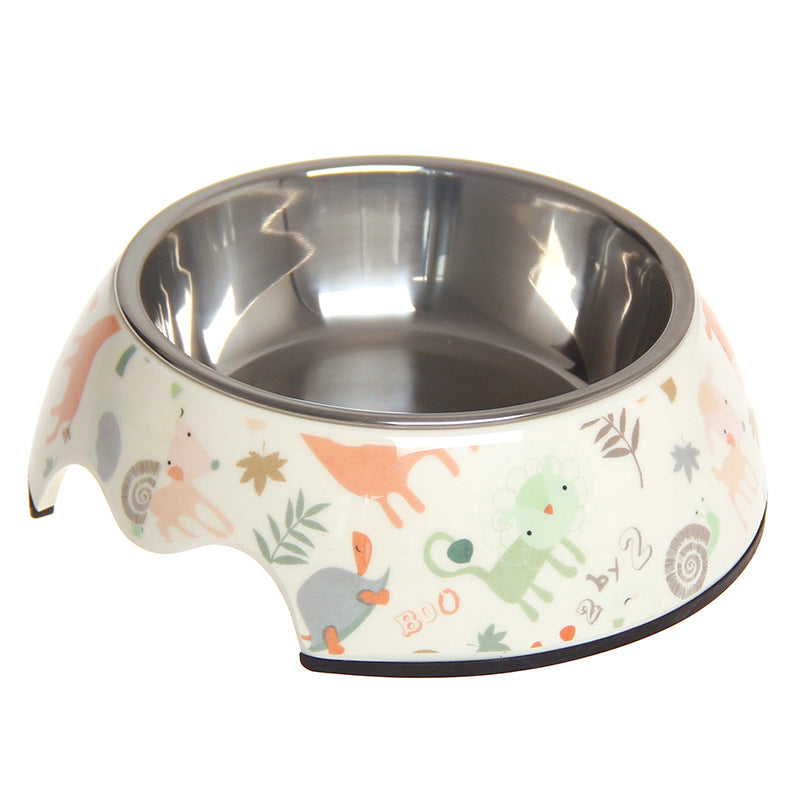 Cuenco para mascotas de acero inoxidable de doble uso antideslizante